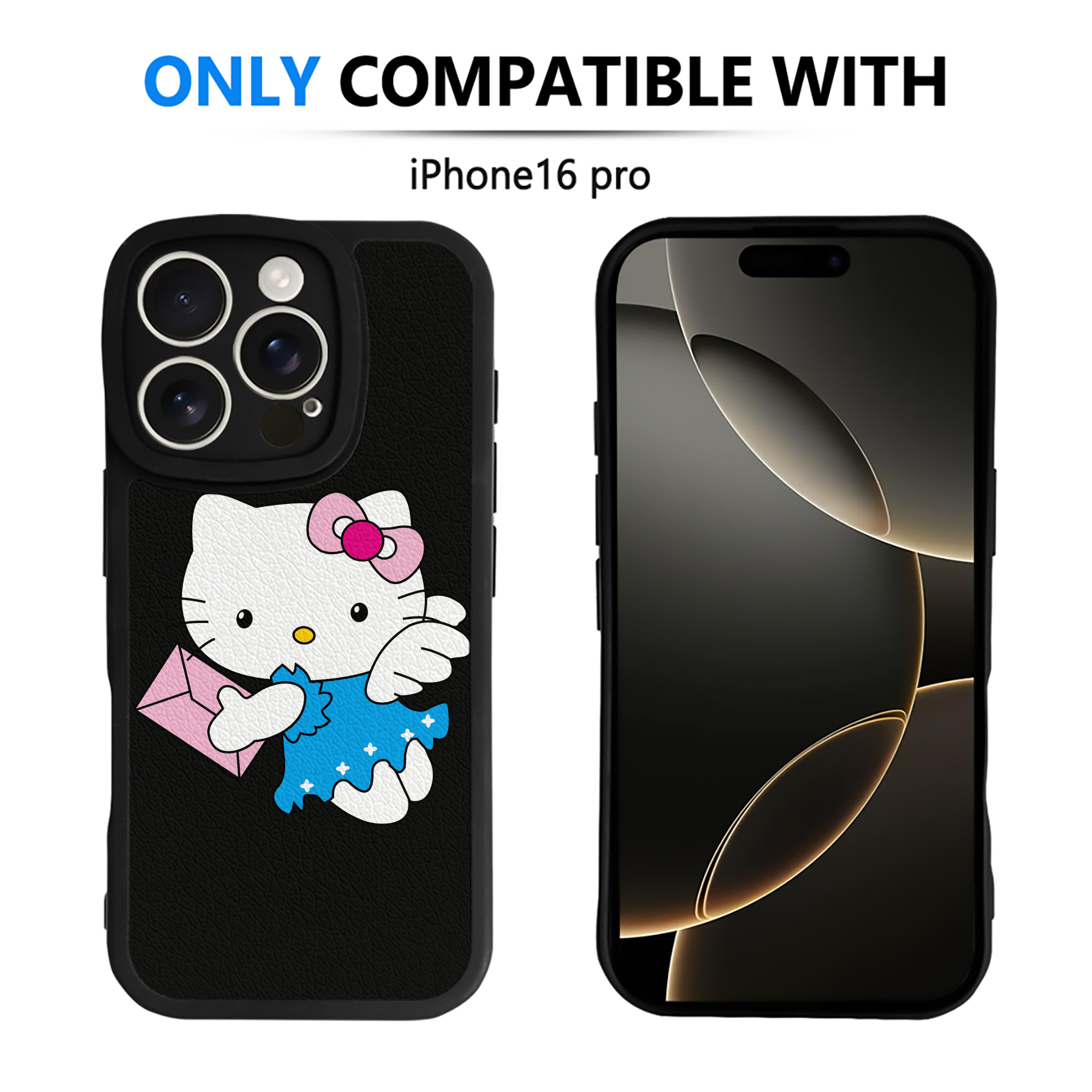 （画像用） Hello Kitty ハローキティ 【iPhone 16シリーズ対応】シリコンスマホケース（レザー調） 材質：シリコン